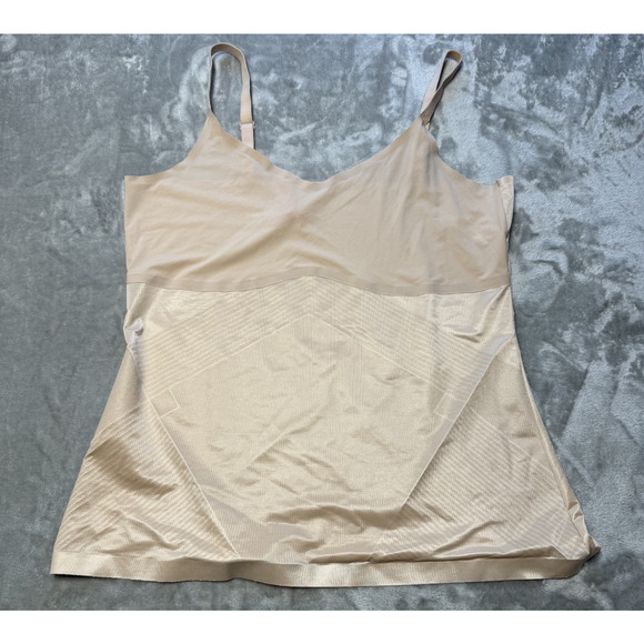 SPANX Shapewear Tank Top Womens 3X Nude Beige Seamless Smoothing Camisole - Picture 2 of 7